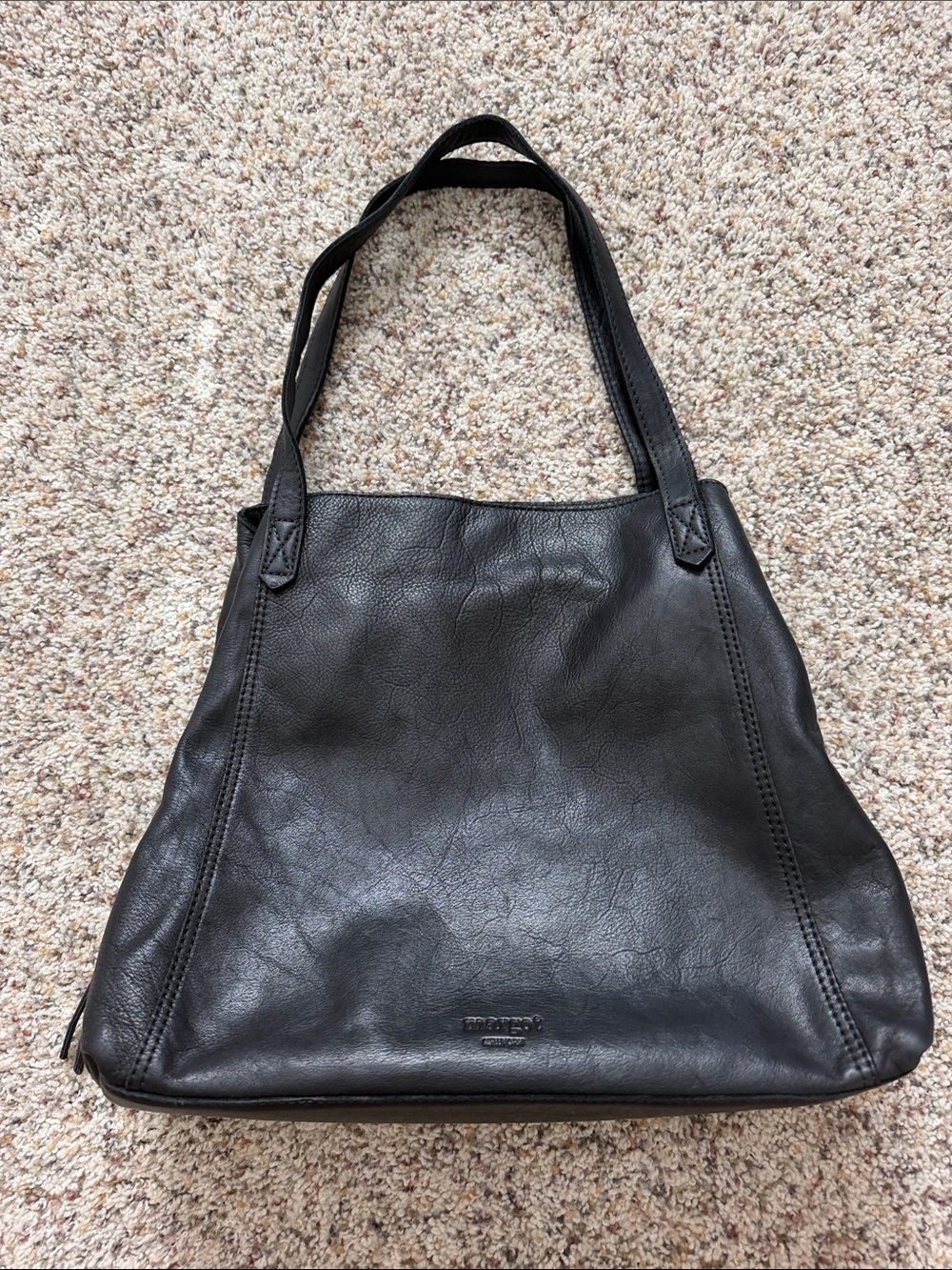 Margot Classic Black Leather Tote Bag